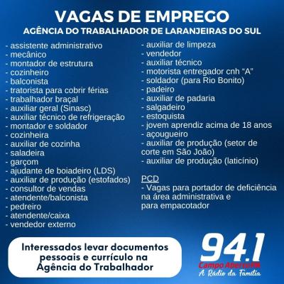 LS: Vagas de emprego disponíveis na Agência do Trabalhador 